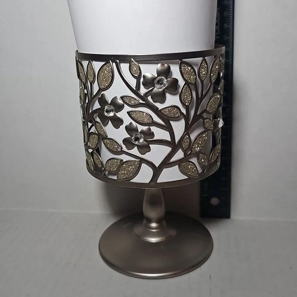 Lot Of 6 Glass Jar Candle Holders Different Styles And Sizes